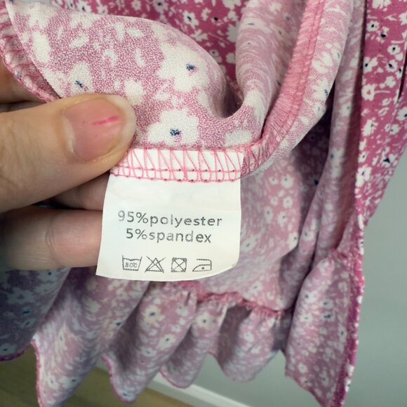 Naggoo Women's Summer Wrap Dresses V Neck Polka Dot Print Ruffle Short Sleeve - Picture 7 of 8